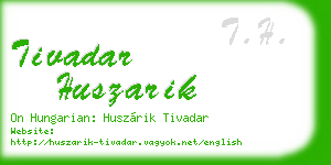 tivadar huszarik business card