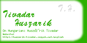 tivadar huszarik business card